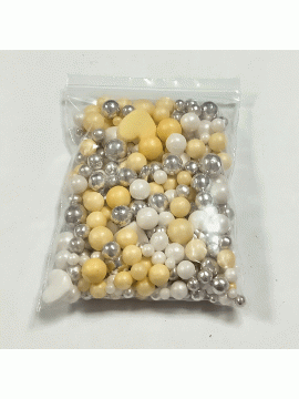 Dekorativne perle 50g žuti mix
